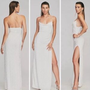 Retrofete Katya Sequin Dress, NWT, Moon Glow White, size S